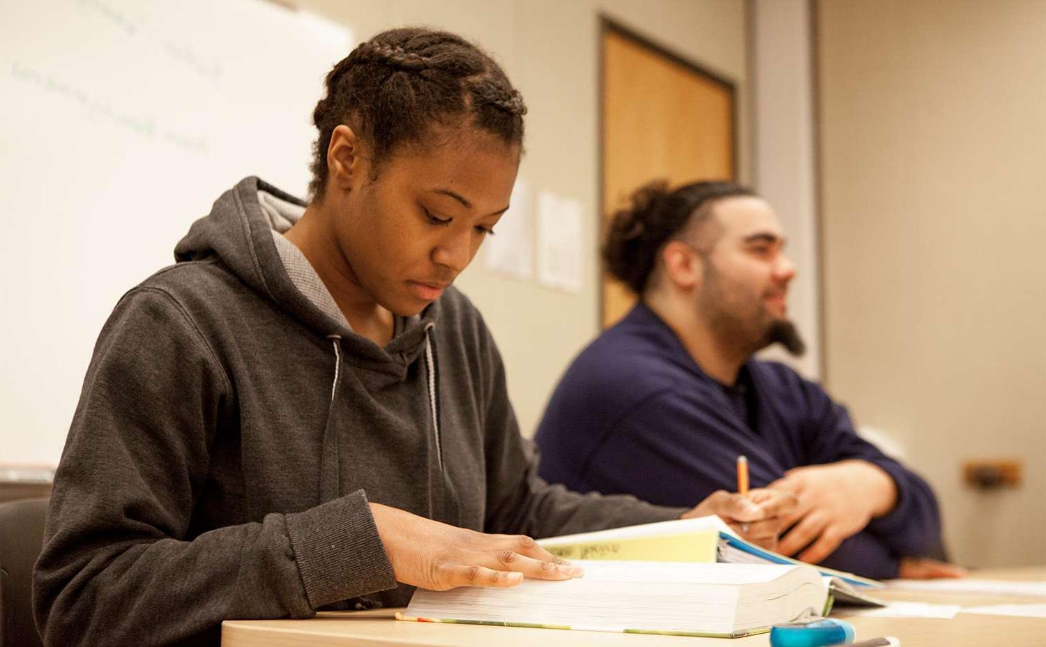 Food and Nutritional Sciences student taking notes